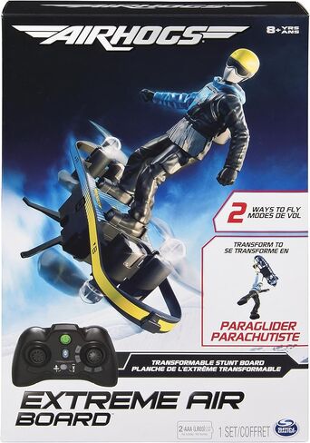 Air Hogs 2-in-1 Extreme Air Board, Transforms from RC Stunt Board to Paraglider, for Ages 8 and Up in Kuwait