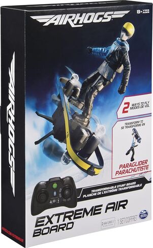Air Hogs 2-in-1 Extreme Air Board, Transforms from RC Stunt Board to Paraglider, for Ages 8 and Up in Kuwait