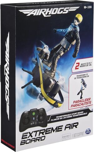 Air Hogs 2-in-1 Extreme Air Board, Transforms from RC Stunt Board to Paraglider, for Ages 8 and Up in Kuwait