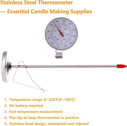 مجموعة صناعة الشموع من أولورفيلا، مذيب الشمع لصنع الشموع، وعاء ذوبان الشمع، لوازم صنع الشموع، إبريق صب الشموع مع حوامل فتيل الشموع المعدنية in Kuwait