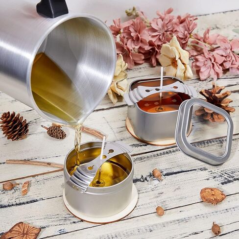 مجموعة صناعة الشموع من أولورفيلا، مذيب الشمع لصنع الشموع، وعاء ذوبان الشمع، لوازم صنع الشموع، إبريق صب الشموع مع حوامل فتيل الشموع المعدنية in Kuwait