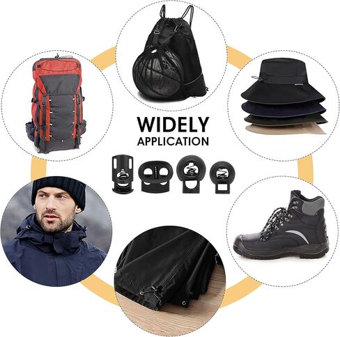 40 جهاز كمبيوتر شخصي قفل الحبل المهنية 4 أحجام أقفال الحبل البلاستيكية DIY البلاستيك الربيع تبديل سدادة نهاية الربيع وقف تبديل سدادات ثقب مزدوج الحبل أقفال الحبل سدادة للرباط أربطة الحذاء أكياس الملابس in Kuwait