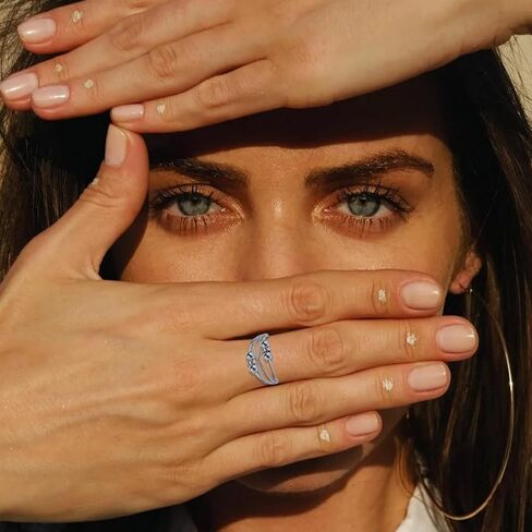 PRETOLE 925 Sterling Silver Anxiety Rings for Women, Adjustable Anti Anxiety Ring Spinner Fidget Ring for Daughter Granddaughter Stress Relief Rings in Kuwait