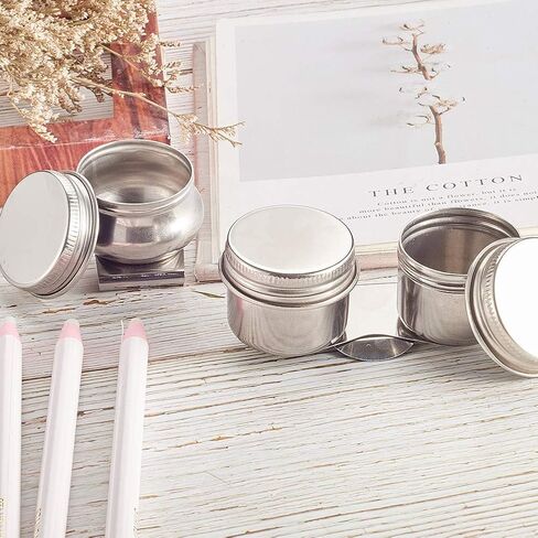 PH PandaHall Palette Cups of 2 Set, Double Dipper Palette Cup with Screw Lid and Clip, Single Palette Cup with Clip (25ml / 0.8 Oz) in Saudi Arabia