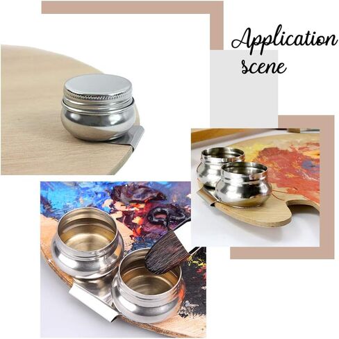 PH PandaHall Palette Cups of 2 Set, Double Dipper Palette Cup with Screw Lid and Clip, Single Palette Cup with Clip (25ml / 0.8 Oz) in Saudi Arabia