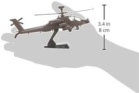 دارون طوابع بريدية بوينغ AH-64D اباتشي لونج بو بمقياس 1/100 نموذج عرض مصبوب مع حامل، مقاس M in Saudi Arabia