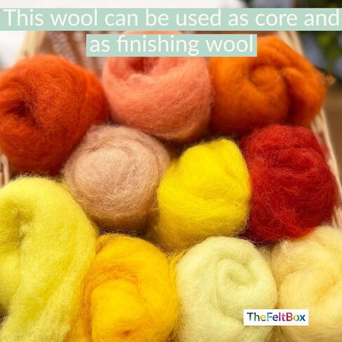 The Felt Box Needle Felting Wool Carded Batts Shade Pack 100 Grams 3.5 Oz -Black/White in Kuwait