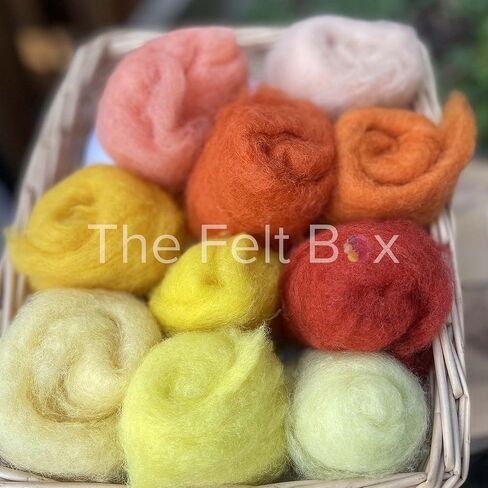 The Felt Box Needle Felting Wool Carded Batts Shade Pack 100 Grams 3.5 Oz -Black/White in Kuwait