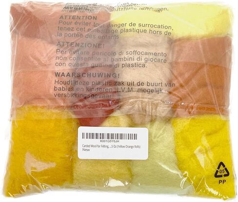 The Felt Box Needle Felting Wool Carded Batts Shade Pack 100 Grams 3.5 Oz -Black/White in Kuwait