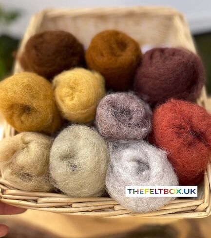 The Felt Box Needle Felting Wool Carded Batts Shade Pack 100 Grams 3.5 Oz -Black/White in Kuwait