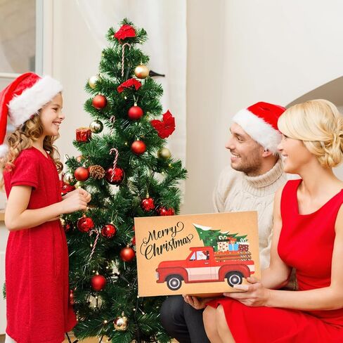 MOORAY 18 Pack Christmas Boxes for Gifts with Lids, Bulk Gift Boxes for Presents Decorative Shirt Box for Xmas Holiday - 3 Sizes and 10 Designs with Christmas Gift Tag Stickers in Kuwait