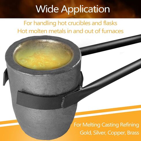 Bonbo Heavy Duty 26" Foundry Crucible Flask Tongs Casting Crucible Holder Universal Tong for Handling Graphite Refinery Crucibles for Melting Casting Refining Gold Silver Copper in Saudi Arabia
