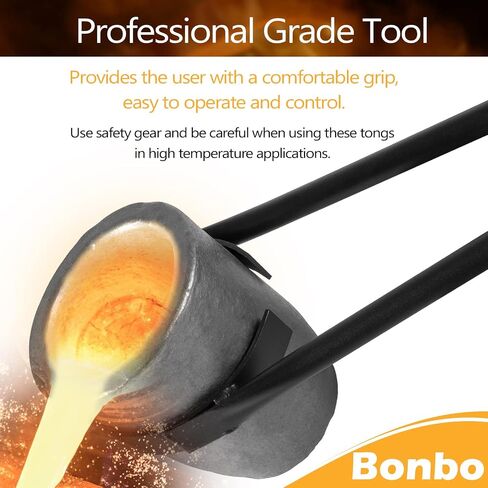 Bonbo Heavy Duty 26" Foundry Crucible Flask Tongs Casting Crucible Holder Universal Tong for Handling Graphite Refinery Crucibles for Melting Casting Refining Gold Silver Copper in Saudi Arabia