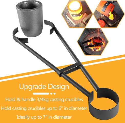 Bonbo Heavy Duty 26" Foundry Crucible Flask Tongs Casting Crucible Holder Universal Tong for Handling Graphite Refinery Crucibles for Melting Casting Refining Gold Silver Copper in Saudi Arabia