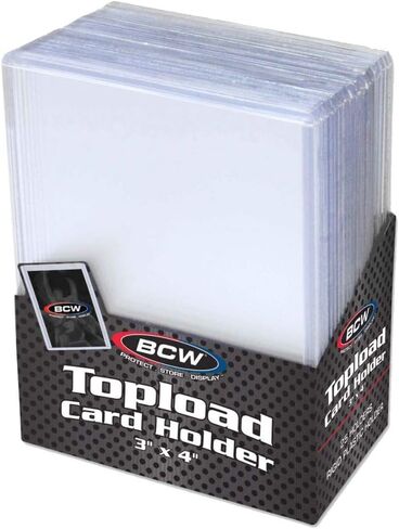 BCW 3" x 4" Topload Card Holder for Standard Trading Cards | Up to 20 pts | 25-Count in Saudi Arabia