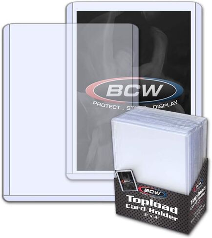 BCW 3" x 4" Topload Card Holder for Standard Trading Cards | Up to 20 pts | 25-Count in Saudi Arabia