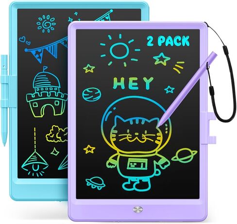ألعاب kidopire للأولاد من سن 3 إلى 6 سنوات، 2 حزمة من أقراص الكتابة LCD للأطفال، لوحة رسم قابلة لإعادة الاستخدام للأطفال، ألعاب تعليمية هدايا عيد ميلاد للفتيات بعمر 3 4 5 6 سنوات in Kuwait