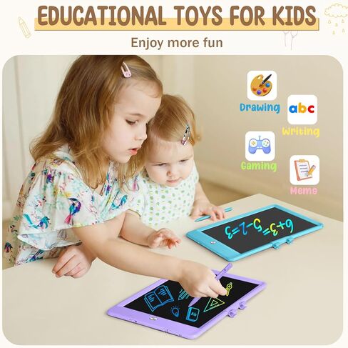 ألعاب kidopire للأولاد من سن 3 إلى 6 سنوات، 2 حزمة من أقراص الكتابة LCD للأطفال، لوحة رسم قابلة لإعادة الاستخدام للأطفال، ألعاب تعليمية هدايا عيد ميلاد للفتيات بعمر 3 4 5 6 سنوات in Kuwait