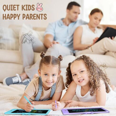 ألعاب kidopire للأولاد من سن 3 إلى 6 سنوات، 2 حزمة من أقراص الكتابة LCD للأطفال، لوحة رسم قابلة لإعادة الاستخدام للأطفال، ألعاب تعليمية هدايا عيد ميلاد للفتيات بعمر 3 4 5 6 سنوات in Kuwait