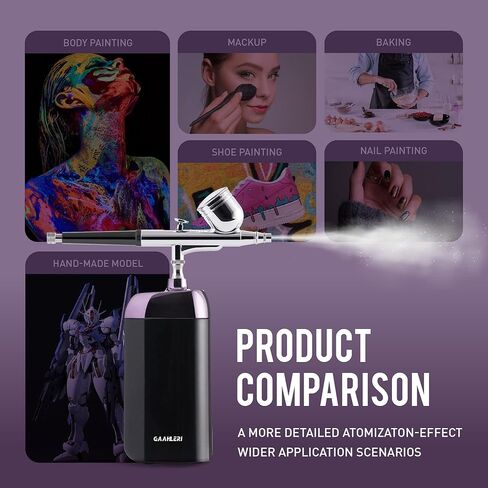 مجموعة بخاخة من جاهليري، فرشاة هوائية لاسلكية مع ضاغط، مجموعة فرش هوائية للمكياج، فرشاة هوائية صغيرة محمولة لتزيين الكعك، فن الاظافر، نموذج تلوين وشم الجسم والعناية بالوجه لجميع الاغراض in Kuwait