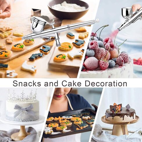 مجموعة بخاخة محمولة مزدوجة الحركة ومجموعة ضاغط هواء صغير للمكياج، والرسم الفني، والوشم، والكعك، والمانيكير، ونموذج الرش، والحرف اليدوية، والمزيد in Kuwait