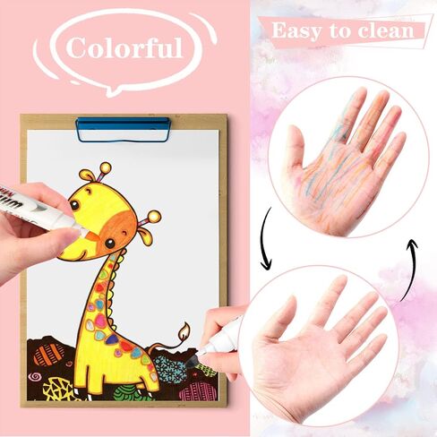 قلم رسم مائي سحري، أقلام تحديد عائمة للرسم مكونة من 12 لونًا، مجموعة أقلام رسم دودل سحرية، أقلام عائمة للمياه تمسح السبورة البيضاء، هدايا عيد ميلاد للأولاد والبنات (8) (12) in Kuwait