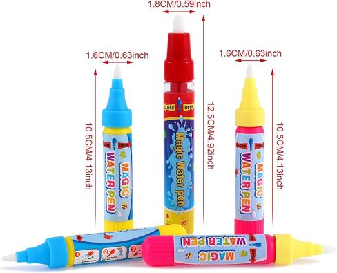 Outus 12 Pcs Water Doodle Pens Water Drawing Doodle Pens, Replacement Water Markers Pens for Book Toddlers Kids Doodle Mat Water in Saudi Arabia
