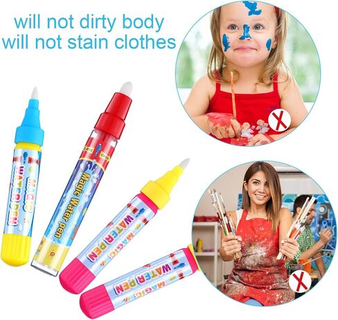 Outus 12 Pcs Water Doodle Pens Water Drawing Doodle Pens, Replacement Water Markers Pens for Book Toddlers Kids Doodle Mat Water in Saudi Arabia