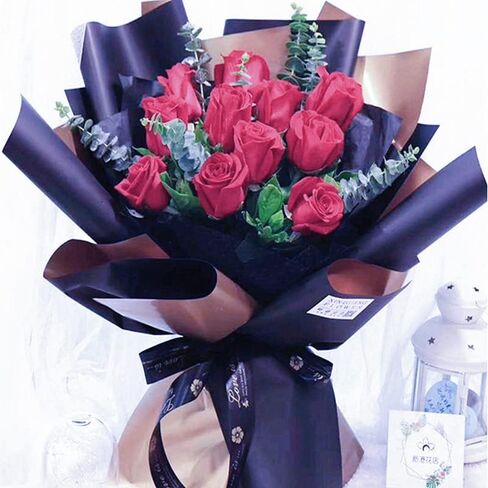 XICHEN 20 Sheets/Solid color Korean style waterproof Colors Flower Wrapping Paper,Florist Bouquet Paper,DIY Crafts,gift wrapping paper ouya paper58 x 58cm/22.8x 22.8 inch (Red) in Kuwait