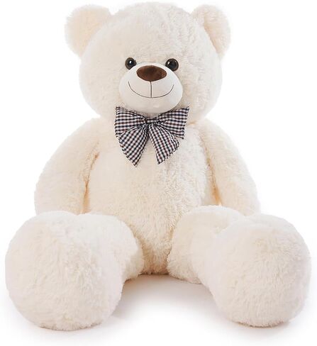 Poutmac 47 inch Giant Teddy Bear Stuffed Animal Brown Big Plush Teddy Bear Valentine's Gift for Girlfriend Soft Stuffed Bear Animals for Christmas,Birthday,Mother's Day in Kuwait