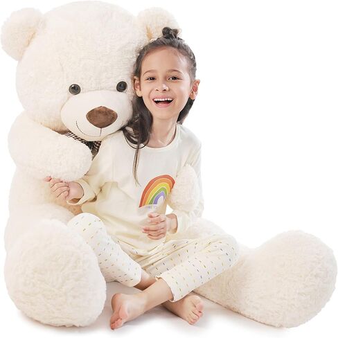 Poutmac 47 inch Giant Teddy Bear Stuffed Animal Brown Big Plush Teddy Bear Valentine's Gift for Girlfriend Soft Stuffed Bear Animals for Christmas,Birthday,Mother's Day in Kuwait