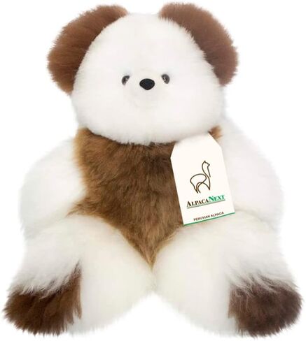 Soft and Cuddly Baby Alpaca Teddy Bear - 9 inch. Premium Alpaca Stuffed Animal Handmade on Genuine Alpaka Fur. Cute Bear (9 inches, Beige) in Kuwait