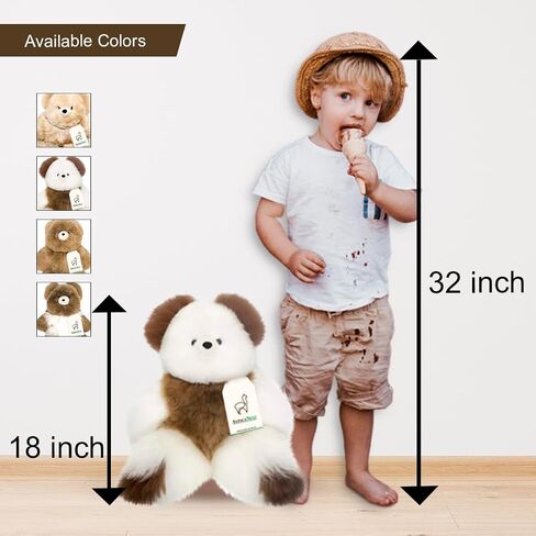 Soft and Cuddly Baby Alpaca Teddy Bear - 9 inch. Premium Alpaca Stuffed Animal Handmade on Genuine Alpaka Fur. Cute Bear (9 inches, Beige) in Kuwait