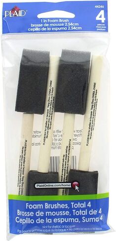 Plaid Foam Brushes 1-Inch, 44246 (4-Piece) , Black in Saudi Arabia