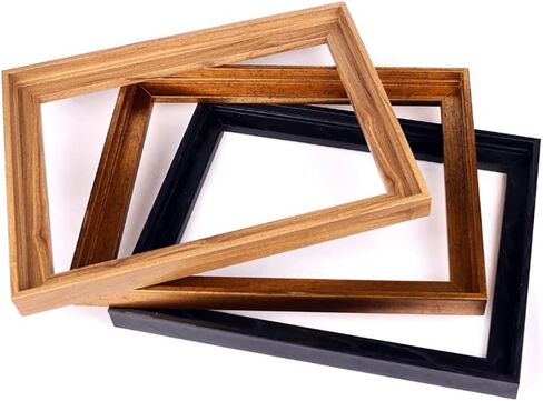 1.25" Deep Canvas Floater Frame, Assembled Canvas Floating Frame, Floater Frame for Canvas Paintings, Floating Frame for Canvas Art (Brown, 12"x16") in Saudi Arabia