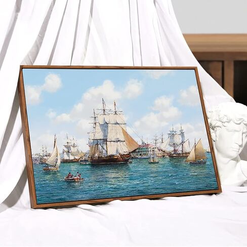 1.25" Deep Canvas Floater Frame, Assembled Canvas Floating Frame, Floater Frame for Canvas Paintings, Floating Frame for Canvas Art (Brown, 12"x16") in Saudi Arabia