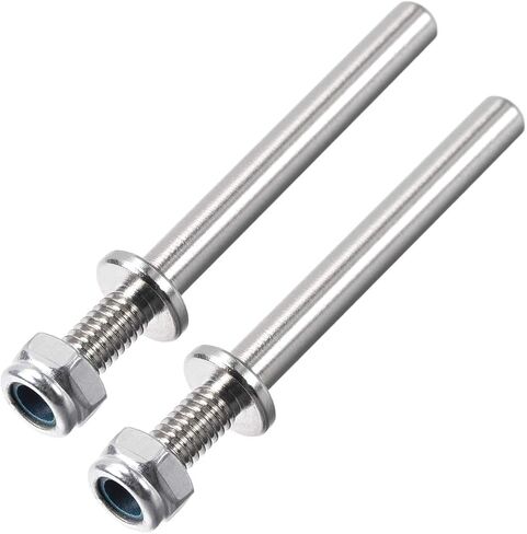 uxcell 5/32 Inch Diameter x 1.7 Inch Length Landing Gear Steel Axle Shaft Drive Axle with Nuts for RC Airplane - 2PCS in Saudi Arabia