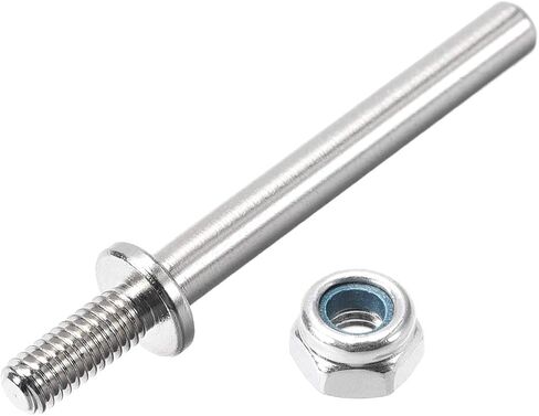 uxcell 5/32 Inch Diameter x 1.7 Inch Length Landing Gear Steel Axle Shaft Drive Axle with Nuts for RC Airplane - 2PCS in Saudi Arabia