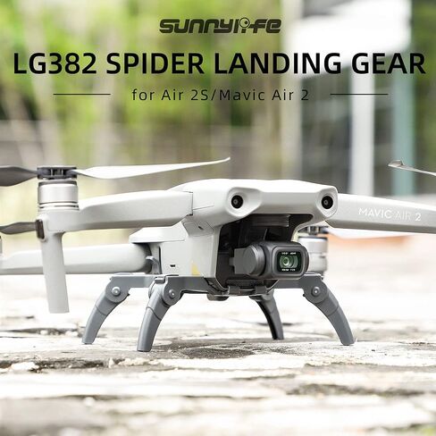 عنكبوت جهاز الهبوط، دعامة قابلة للطي، ساق جهاز الهبوط لـ DJI Mavic AIR 2S/AIR 2، حامل ملحقات الطائرة بدون طيار خفيف الوزن وواقي موسع الارتفاع (رمادي) in Saudi Arabia