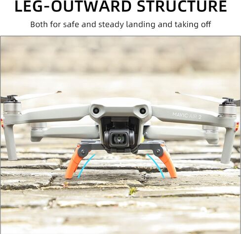 عنكبوت جهاز الهبوط، دعامة قابلة للطي، ساق جهاز الهبوط لـ DJI Mavic AIR 2S/AIR 2، حامل ملحقات الطائرة بدون طيار خفيف الوزن وواقي موسع الارتفاع (رمادي) in Saudi Arabia