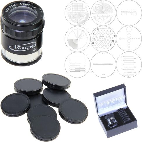 iGaging Stand قياس المكبر المقارنة 7 LED العدسة المضاءة 10X ث / 9 مقياس شبكي مضيئة in Kuwait