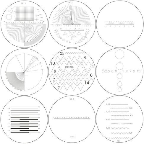 iGaging Stand قياس المكبر المقارنة 7 LED العدسة المضاءة 10X ث / 9 مقياس شبكي مضيئة in Kuwait