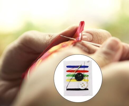 Shapenty Small Simple Handy Travel Sewing Kits Thread Repair Emergency Kit with with Needles, Threads, Button, Safety Pin for Gift Home Hotel Amenities Necessities (50) in Saudi Arabia