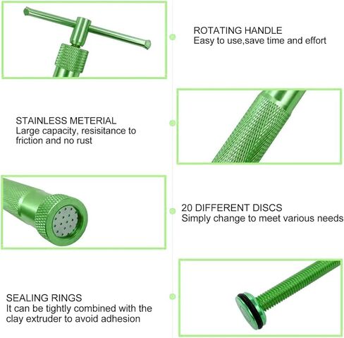 VTOSEN دوامة الطين الطارد الدورية عجينة السكر الطارد الفخار الطين الطارد - الفولاذ المقاوم للصدأ كعكة النحت مجموعة أدوات تزيين in Kuwait