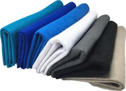Misscrafts 7pcs 18" X 18" 1.4mm Thick Soft Felt Nonwoven Fabric Sheet Pack DIY Craft Patchwork Sewing Squares Assorted Colors(Autumn) in Kuwait