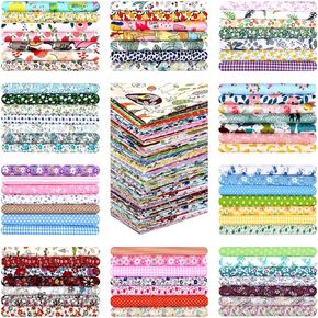 70 Pcs 10 x 10 Inch Cotton Fabric Square No Repeat Patchwork Fabrics Multi Color Printed Floral Square Patchwork Fabric Quilting Fabric Bundles for DIY Crafts Cloths Handmade Accessory (Elegant Style)