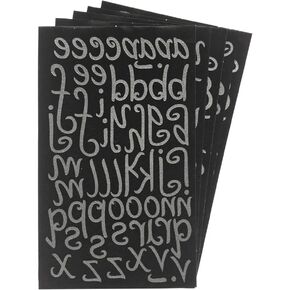 Magfok Iron on Transfer Letters 1.5 Inch Flock Uppercase & Lowercase for Fabric, 5 Sheet (White) in Kuwait