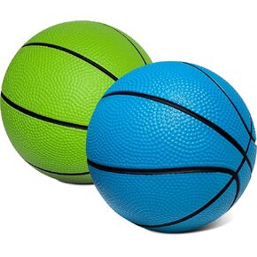 5 Inch Foam Mini Basketball for Indoor Basketball Mini Hoops, 2 Pack | Safe & Quiet Foam Basketball for Over The Door Mini Hoop Basketball Sets | Great for Adults & Kids Basketball (Green & Blue) in Kuwait