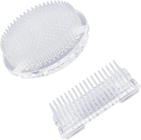 WANDIC Flower Frog, 2 Pcs Round Clear Plastic Ikebana Kenzan Frog Japanese Flower Holder with 3 Suckers for DIY Flower Craft in Kuwait