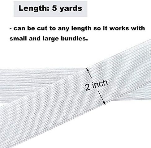 Leline's Elastic Spool, Heavy Stretch Knit Elastic Ribbon Band for Sewing (2 inch X 5 Yard) in Kuwait